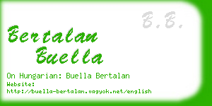 bertalan buella business card